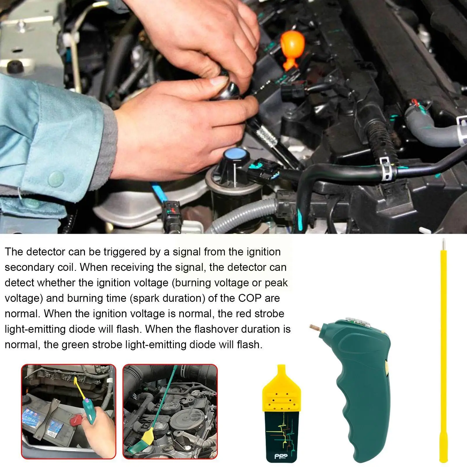 Professional Coil On Plug Quick Tester Car Ignition Coil System Tools Diagnostic Ignition Automotive Independent Coil T9Z5
Professional Coil On Plug Quick Tester Car Ignition Coil System Tools Diagnostic Ignition Automotive Independent Coil T9Z5