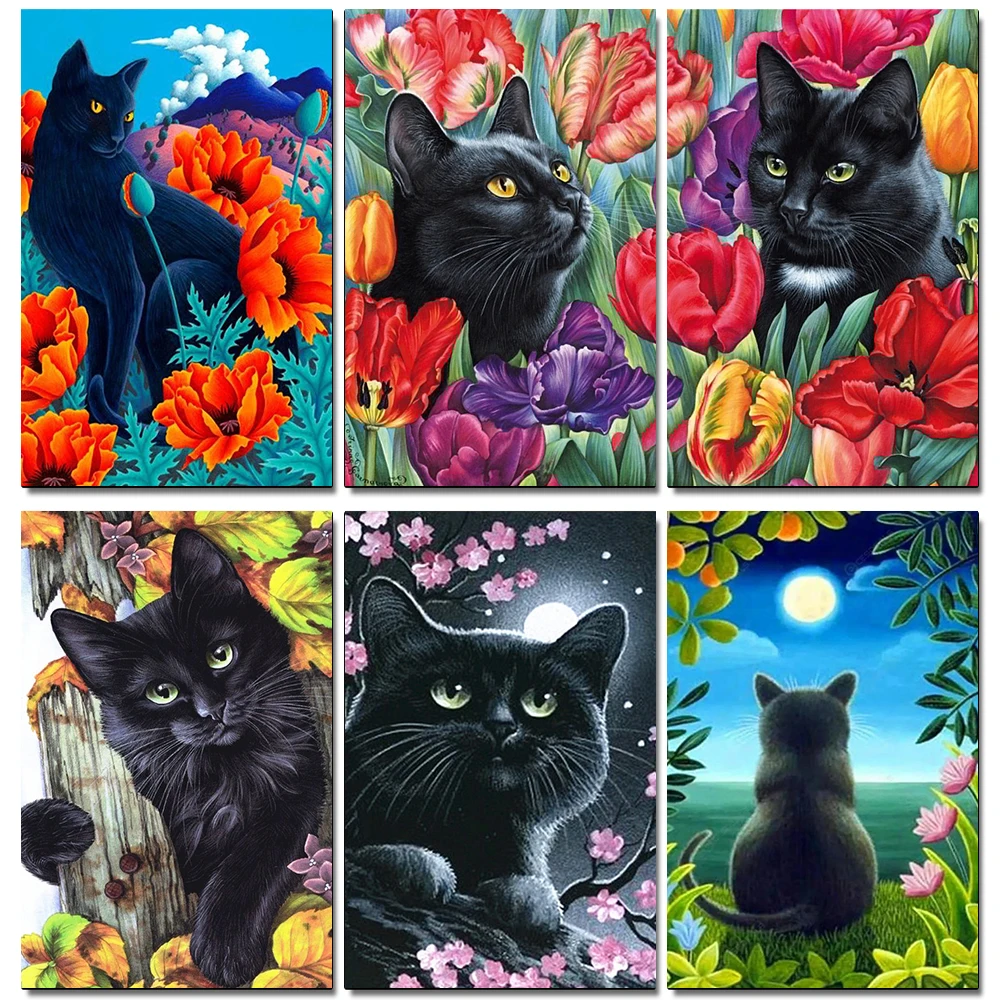 OLOEY Diamond Painting 5D DIY Black Cat Cross Stitch Embroidery Mosaic Handmade Full Square Round Drill Wall Decor Craft Gift
OLOEY Diamond Painting 5D DIY Black Cat Cross Stitch Embroidery Mosaic Handmade Full Square Round Drill Wall Decor Craft Gift