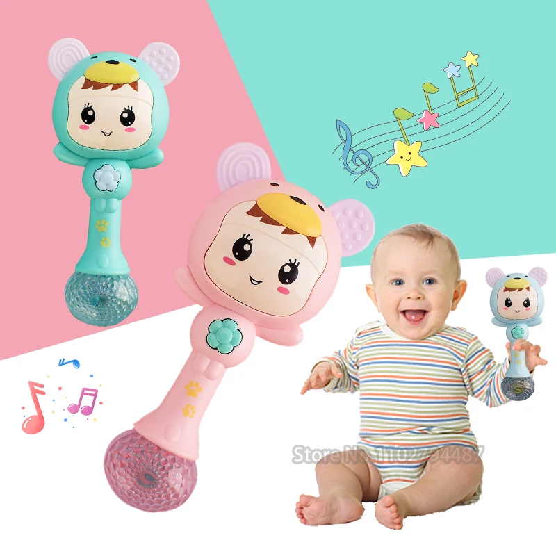 Baby Teethers Toys Electric Acousto-optic Soothing Rattle Sand Hammer Grab Stick Musical Hammeres Children Party Rocking Bed Toy
Baby Teethers Toys Electric Acousto-optic Soothing Rattle Sand Hammer Grab Stick Musical Hammeres Children Party Rocking Bed Toy