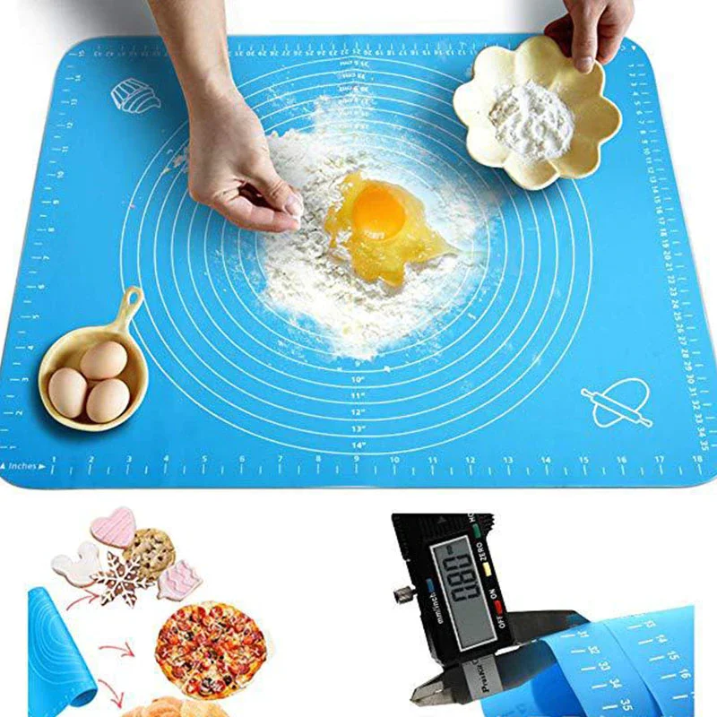 1Pcs Non-stick Silicone Kneading Dough Mat Cookie Pastry Baking Pads Sheet Kitchen Table Mat Kneading Rolling Mat Baking Tools
1Pcs Non-stick Silicone Kneading Dough Mat Cookie Pastry Baking Pads Sheet Kitchen Table Mat Kneading Rolling Mat Baking Tools
