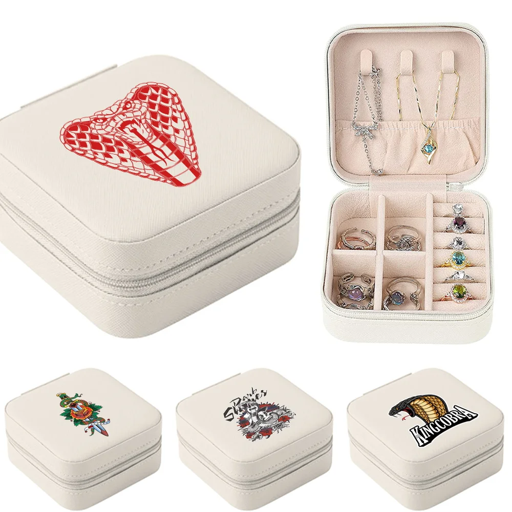Travel Jewelry Zipper Case Boxes Small Jewelry Organizer Display Cobra Print Earrings Necklace Ring Portable Jewelry Box Leather
Travel Jewelry Zipper Case Boxes Small Jewelry Organizer Display Cobra Print Earrings Necklace Ring Portable Jewelry Box Leather
