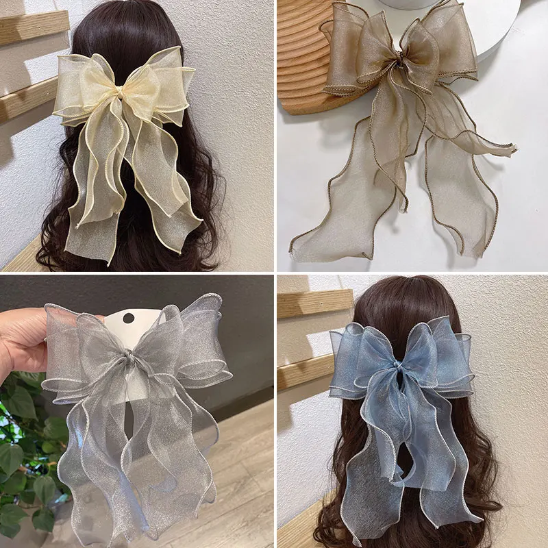Three-layers Oversized Bow Hair Clip Soft Organza Top Clip Small Fresh Sweet Large Bow-knot Streamer Barrette Hair Accessories
Three-layers Oversized Bow Hair Clip Soft Organza Top Clip Small Fresh Sweet Large Bow-knot Streamer Barrette Hair Accessories