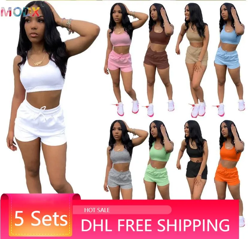 5 Sets Bulk Wholesale Casual Woman Tracksuits Solid Sleeveless Vest Lace Up Shorts Suits Two Piece Set Women Summer Clothes 7551
5 Sets Bulk Wholesale Casual Woman Tracksuits Solid Sleeveless Vest Lace Up Shorts Suits Two Piece Set Women Summer Clothes 7551