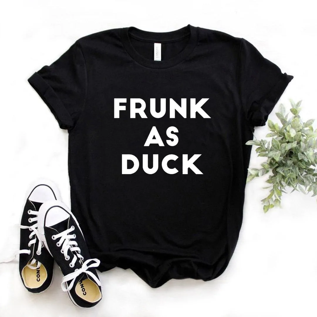 

Женские футболки Frunk с принтом утки, повседневная забавная Футболка для леди, уличная футболка для девочек Yong, 6 цветов, женская футболка