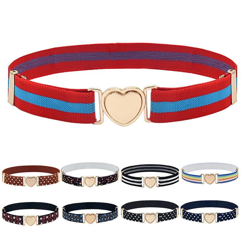 Wave Point Striped Waistband Kids Elastic Belt Heart Shape Buckle Adjustable Stretch Waist Belt Star Pattern Children Belt DIY
Wave Point Striped Waistband Kids Elastic Belt Heart Shape Buckle Adjustable Stretch Waist Belt Star Pattern Children Belt DIY