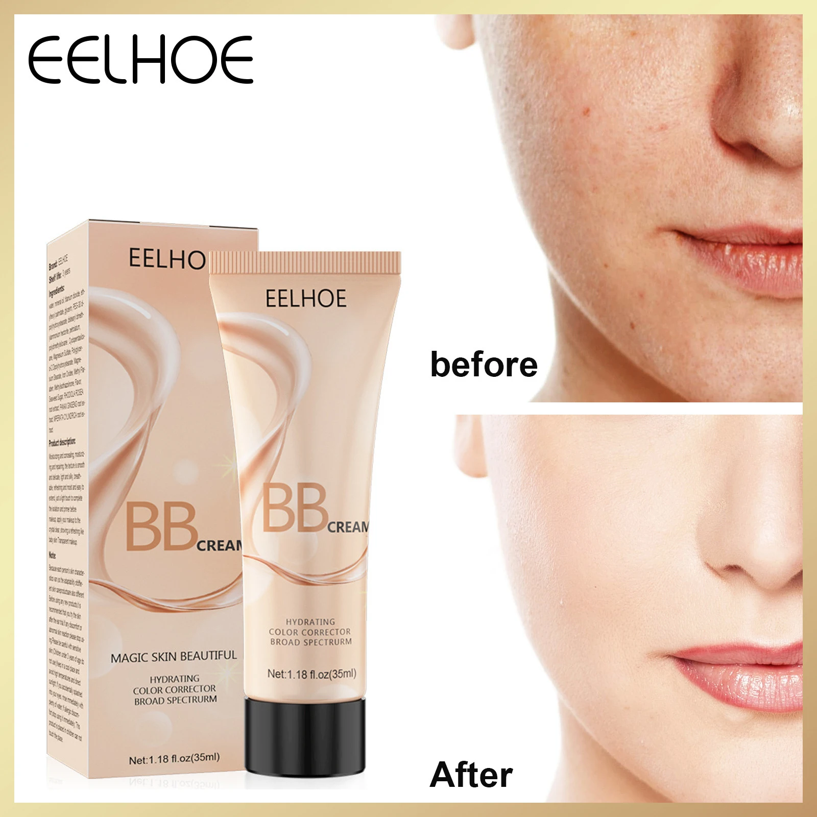 Крем eelhoe корректор Осветляющий BB, Жидкая основа, водостойкий увлажняющий праймер для макияжа, легкий и долговечный
Крем eelhoe корректор Осветляющий BB, Жидкая основа, водостойкий увлажняющий праймер для макияжа, легкий и долговечный
