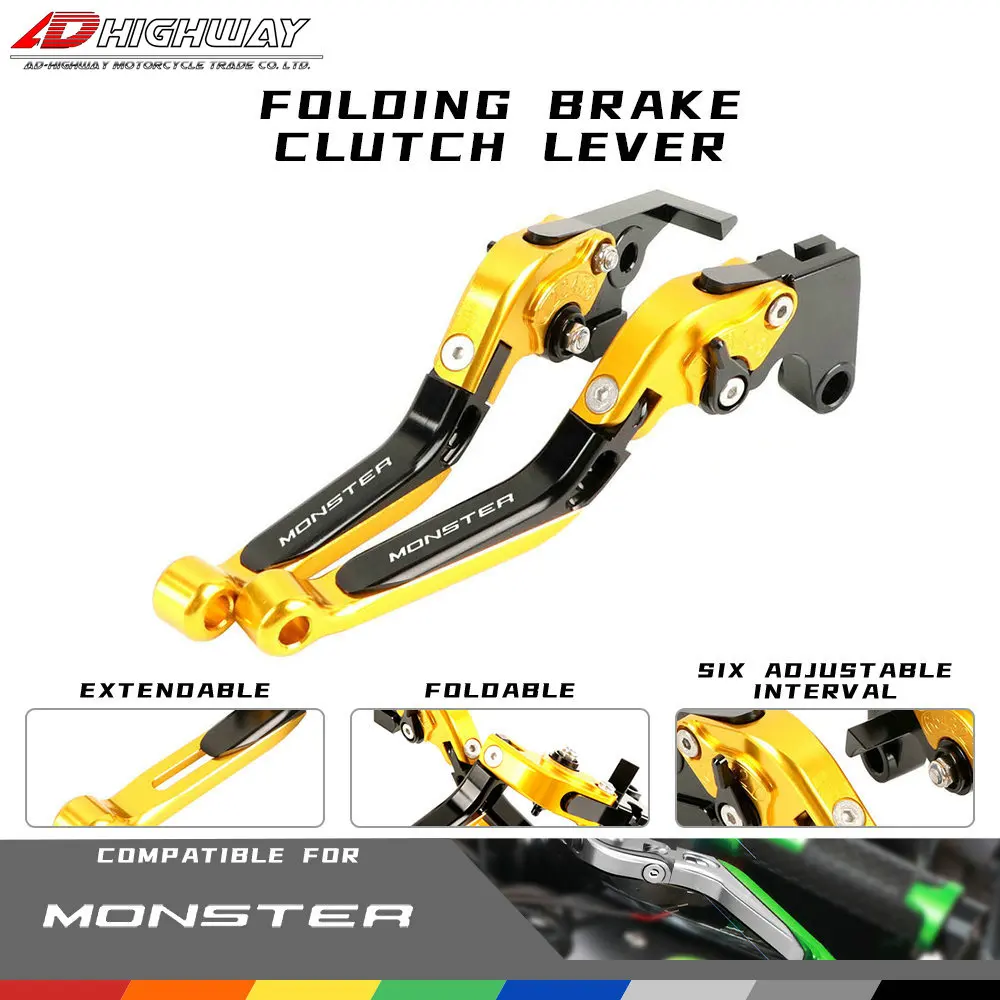 

CNC Brake Adjustable Extendable Folding Brake Clutch Levers For DUCATI MONSTER MONSTER S4 / S4R 2001-2006 / S2R 1000 2006-2008