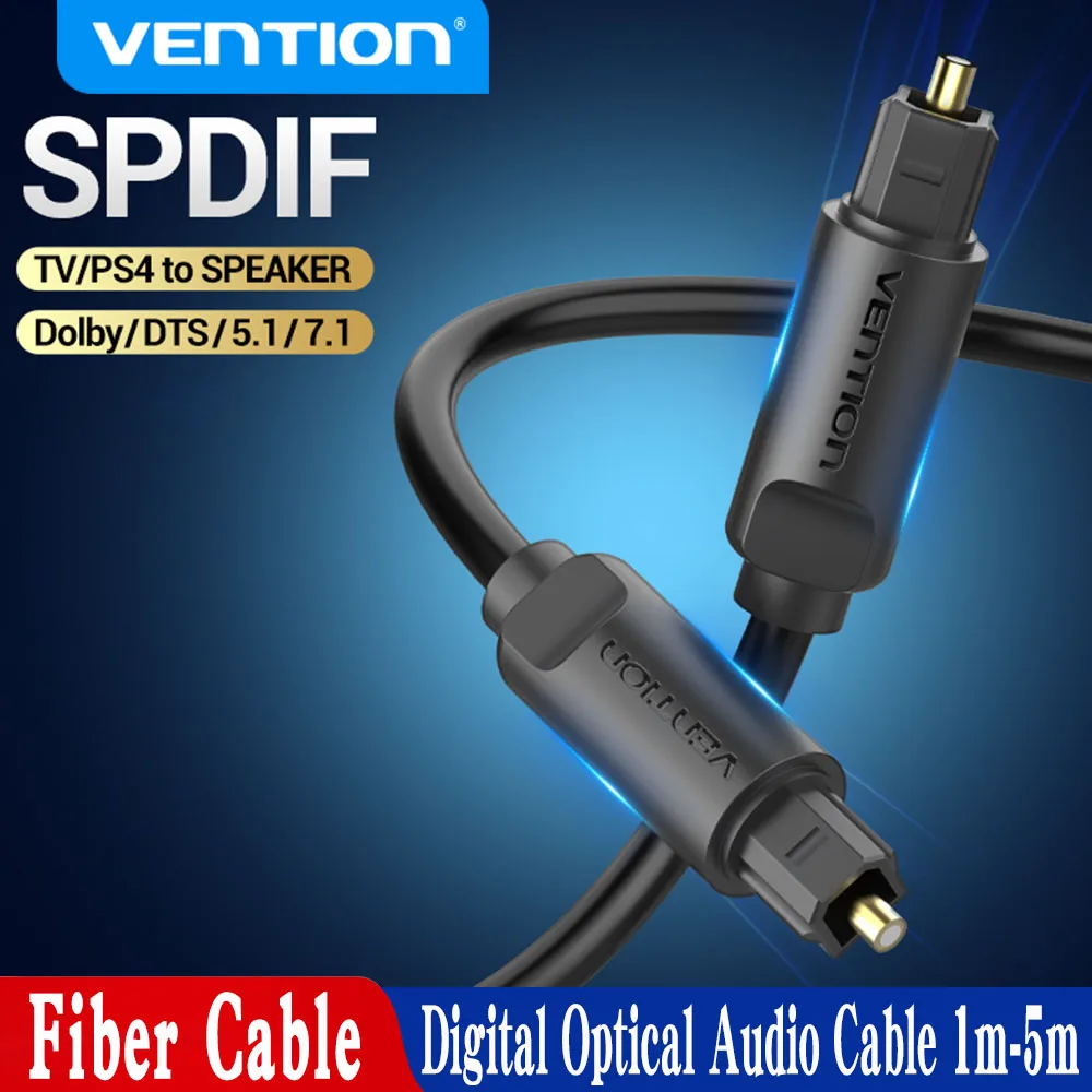 Vention Digital Optical Audio Cable Toslink SPDIF Coaxial Cable 1m 2m for Amplifiers Blu-ray Xbox 360 PS4 Soundbar Fiber Cable
Vention Digital Optical Audio Cable Toslink SPDIF Coaxial Cable 1m 2m for Amplifiers Blu-ray Xbox 360 PS4 Soundbar Fiber Cable