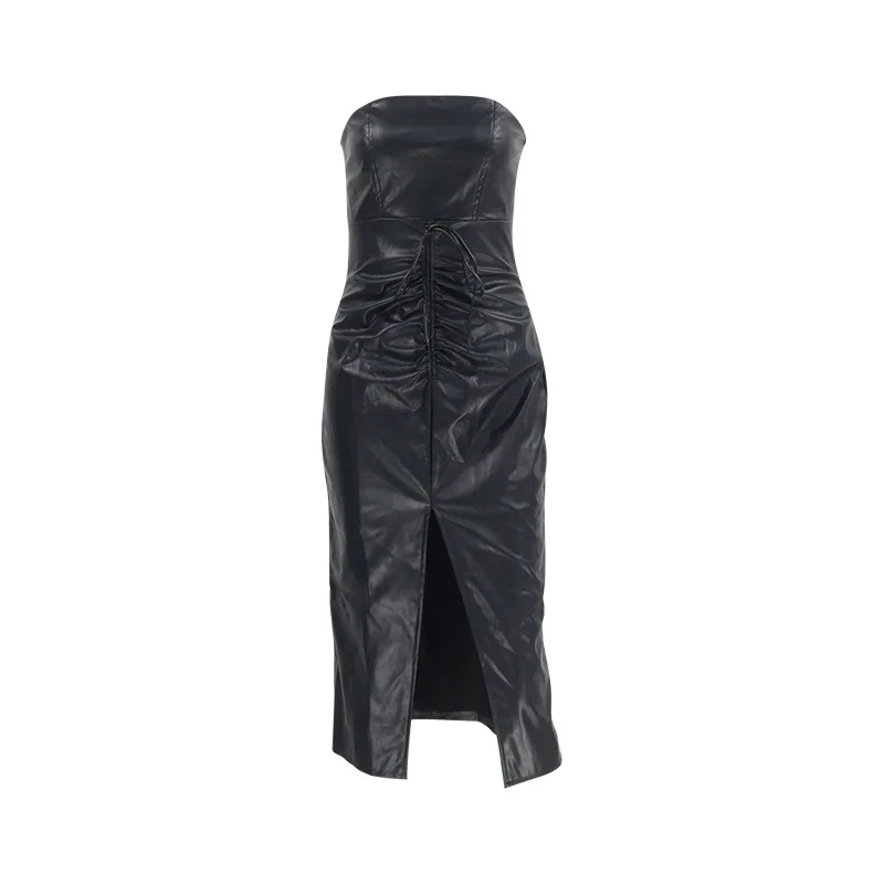 2022 Autumn New PU Beautiful Back Sexy Smocked Tight Slit Hip Wrap Chest Dress Women Robe Traf Dresses For Women
2022 Autumn New PU Beautiful Back Sexy Smocked Tight Slit Hip Wrap Chest Dress Women Robe Traf Dresses For Women