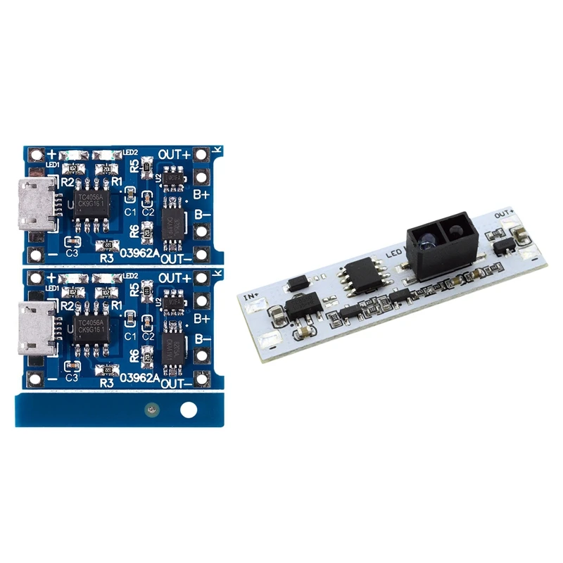 2PCS 5V 1A 18650 Lithium Battery Charging Board & 1X Wardrobe Short Distance Scan Sensor Hand Sensor Switch Module
2PCS 5V 1A 18650 Lithium Battery Charging Board & 1X Wardrobe Short Distance Scan Sensor Hand Sensor Switch Module