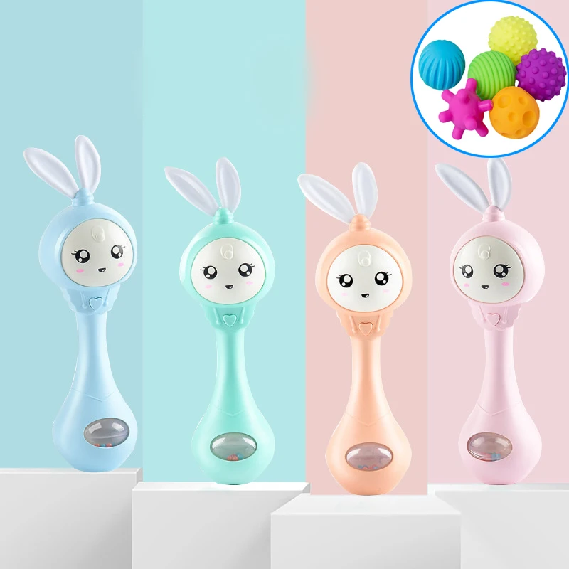 Baby Smarty Musical Light-Up Rattle Toys with 2 random gifts Cute Rabbit Teething Toys Early Educational Infant Toys Newborn Sen
Baby Smarty Musical Light-Up Rattle Toys with 2 random gifts Cute Rabbit Teething Toys Early Educational Infant Toys Newborn Sen