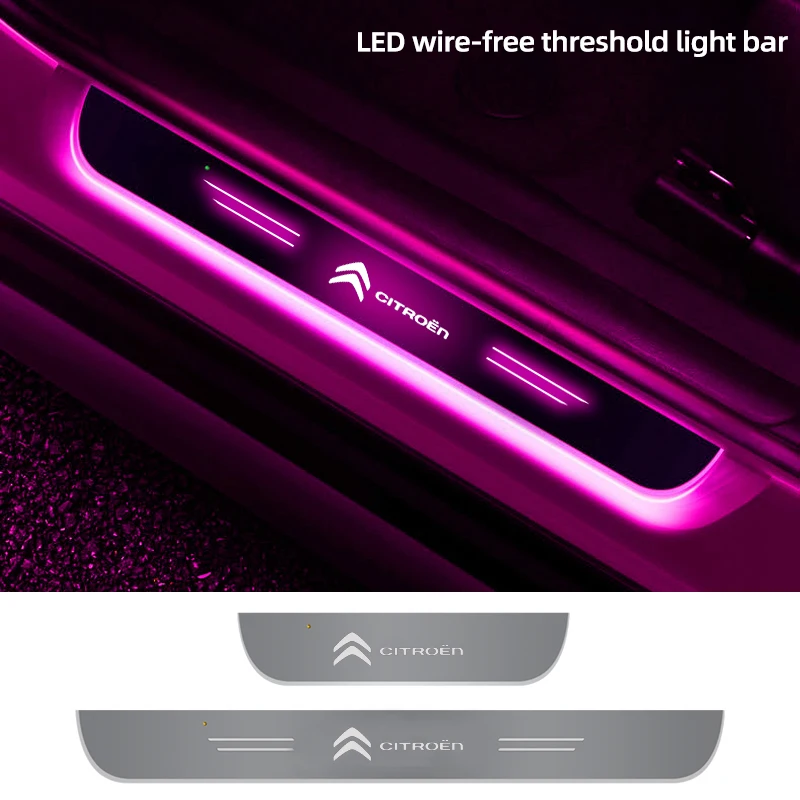 

Car Wireless LED Welcome Pedal Lamp Door Sill Pathway Light For Citroen C1 C2 C3 C4 C5 C6 C7 VTS Xsara C-Crosser Berlingo Jumpy