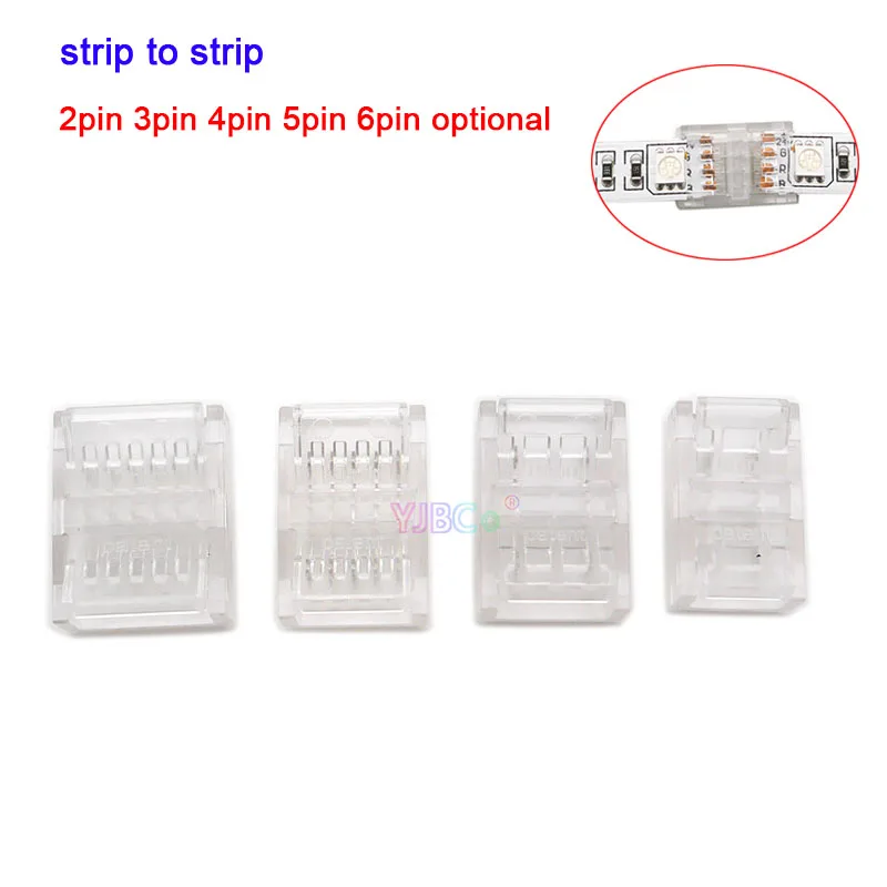 

5pcs single color CCT 5050 RGB RGBW RGBCCT SMD LED Strip tape 2pin 3pin 4pin 5pin 6pin Transparent Solderless Cover Connector