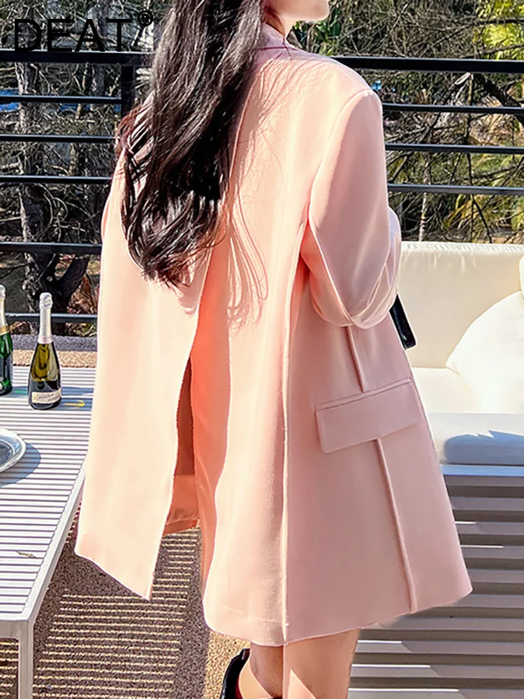 DEAT Fashion Women's Blazer Notched Collar Single Breasted Back Jag Split Loose Open Wire Suit Jackets Summer 2023 New 17A6544
DEAT Fashion Women's Blazer Notched Collar Single Breasted Back Jag Split Loose Open Wire Suit Jackets Summer 2023 New 17A6544