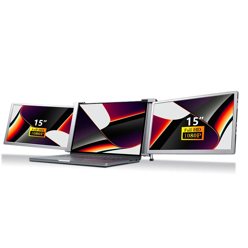 1080P FHD 15 inch Dual Screen Extender LCD Monitor Computer Display Portable Foldable Laptop Smart Gaming Triple Screen Monitor
1080P FHD 15 inch Dual Screen Extender LCD Monitor Computer Display Portable Foldable Laptop Smart Gaming Triple Screen Monitor
