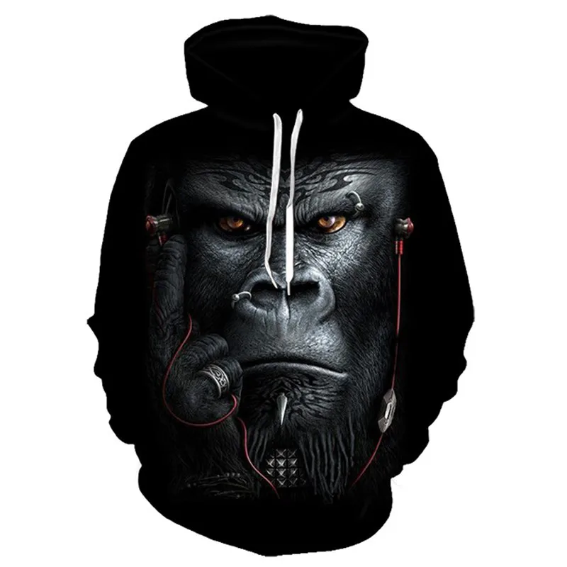 Autumn New Animal Gorilla / Monkey Hoodie Man And Woman 3D Sweatshirt Oil Orangutan Print Hooded Hip Hop Street Tops
Autumn New Animal Gorilla / Monkey Hoodie Man And Woman 3D Sweatshirt Oil Orangutan Print Hooded Hip Hop Street Tops