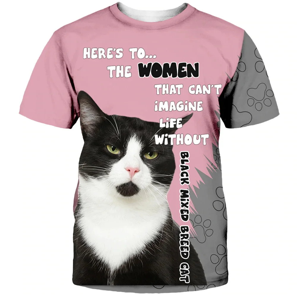 CLOOCL Funny Cats T-shirts 3D Graphic Black Mixed Breed Cat Printed Tees Paws Art Paint T-shirt Harajuku Casual Pullovers Tees
CLOOCL Funny Cats T-shirts 3D Graphic Black Mixed Breed Cat Printed Tees Paws Art Paint T-shirt Harajuku Casual Pullovers Tees