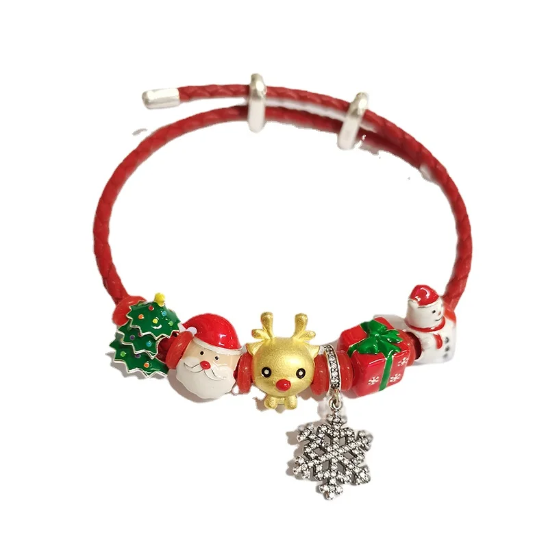 DIY Panjia Beads Sterling Silver Red Santa Claus Snowman Christmas Tree Gift Box String Pendant Bracelet Birthday Gift
DIY Panjia Beads Sterling Silver Red Santa Claus Snowman Christmas Tree Gift Box String Pendant Bracelet Birthday Gift