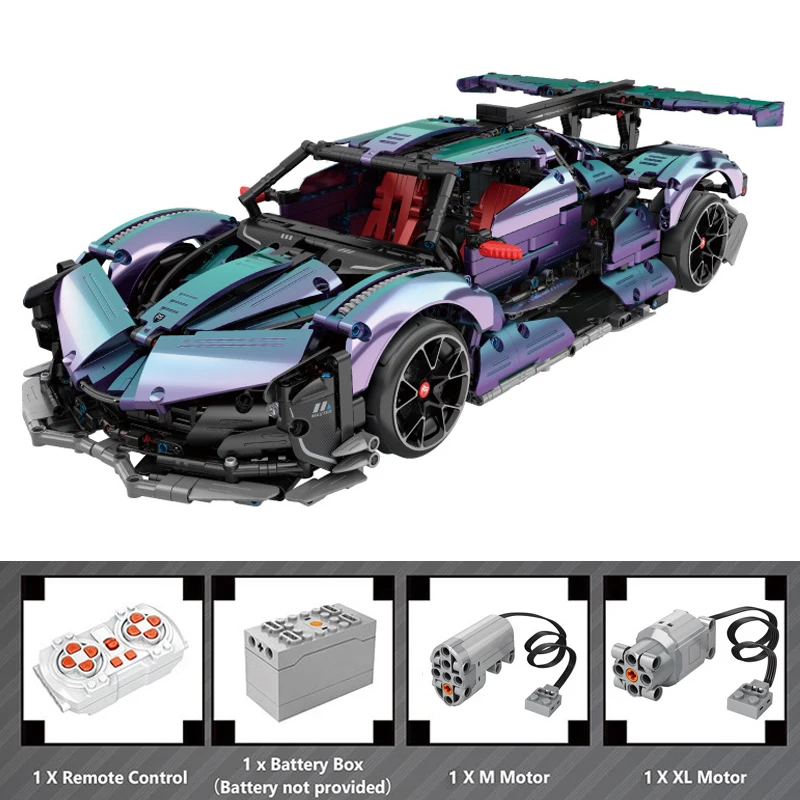 

New 2443Pcs MOC Technical RC Drift Sports Car Building Blocks Bricks Model Toys for Boys Holiday Gift Set