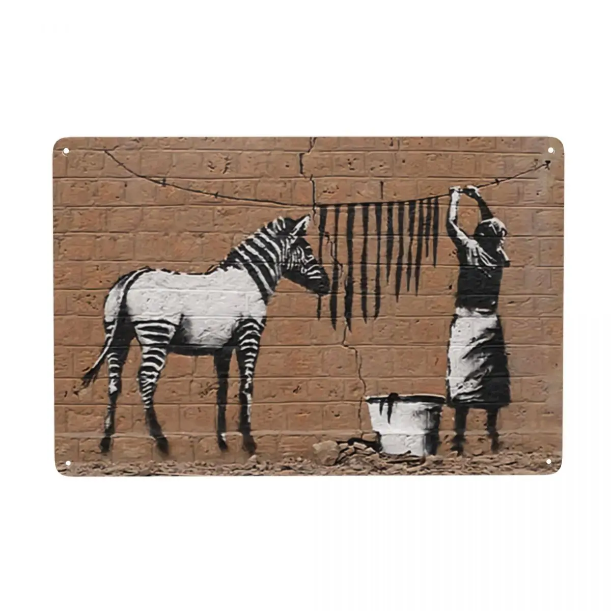 Vintage Banksy Zebra Metal Signs Custom Street Graffiti Art Animal Tin Plaque Pub Cafe Yard Wall Decor 30x20cm
Vintage Banksy Zebra Metal Signs Custom Street Graffiti Art Animal Tin Plaque Pub Cafe Yard Wall Decor 30x20cm