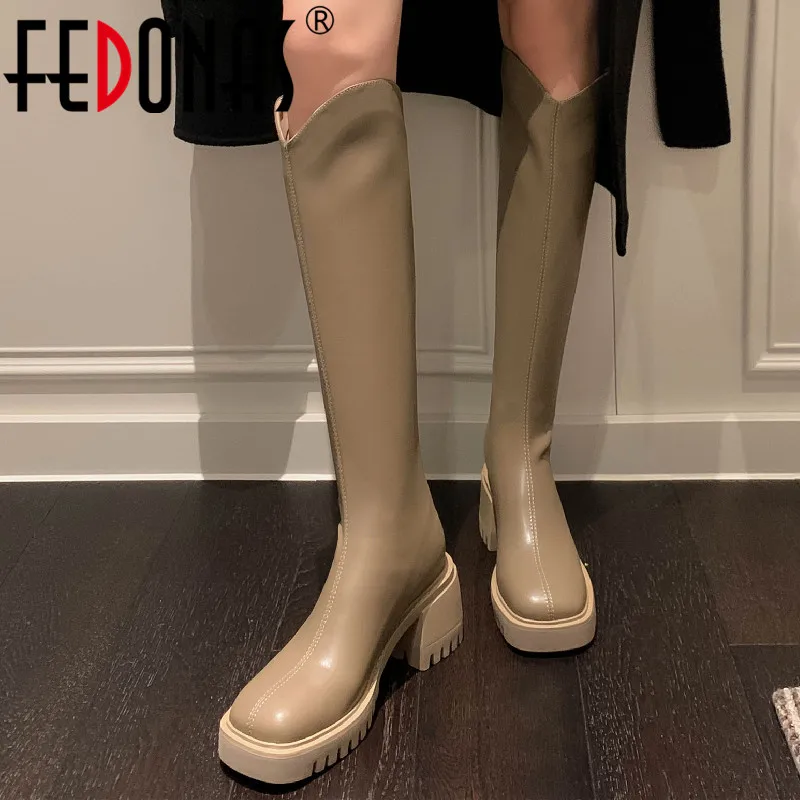 FEDONAS Women Platforms Knee High Boots Fashion Concise Thick Heels Back Zipper Shoes Woman Autumn Winter Four Season Casual
FEDONAS Women Platforms Knee High Boots Fashion Concise Thick Heels Back Zipper Shoes Woman Autumn Winter Four Season Casual