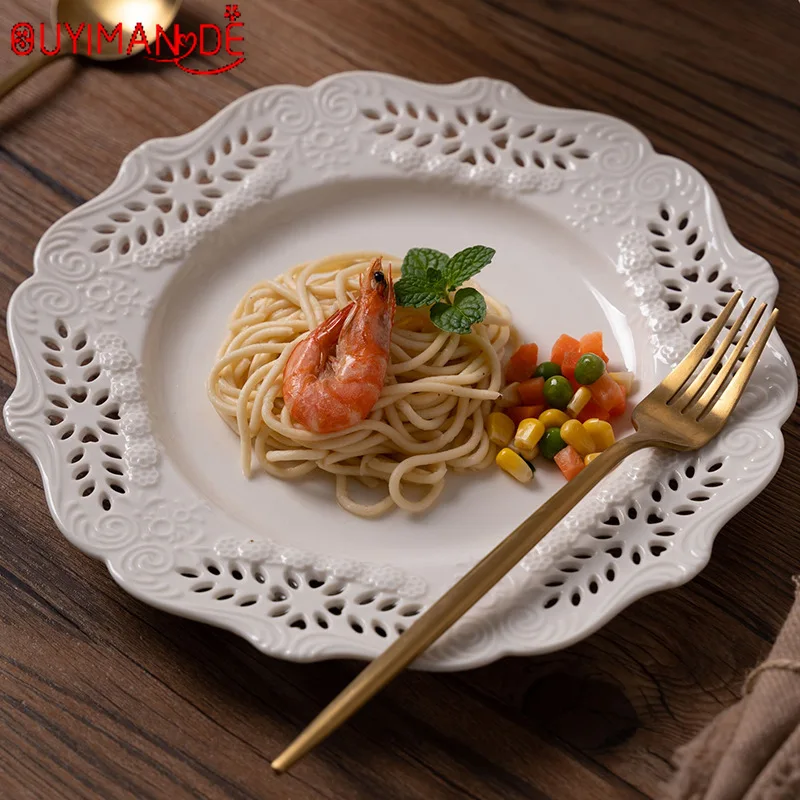 Openwork Creative Ceramic Tray Sushi Pan British Afternoon Tea Tableware Dessert Disk Western Plate Porcelain Plate Nordic
Openwork Creative Ceramic Tray Sushi Pan British Afternoon Tea Tableware Dessert Disk Western Plate Porcelain Plate Nordic