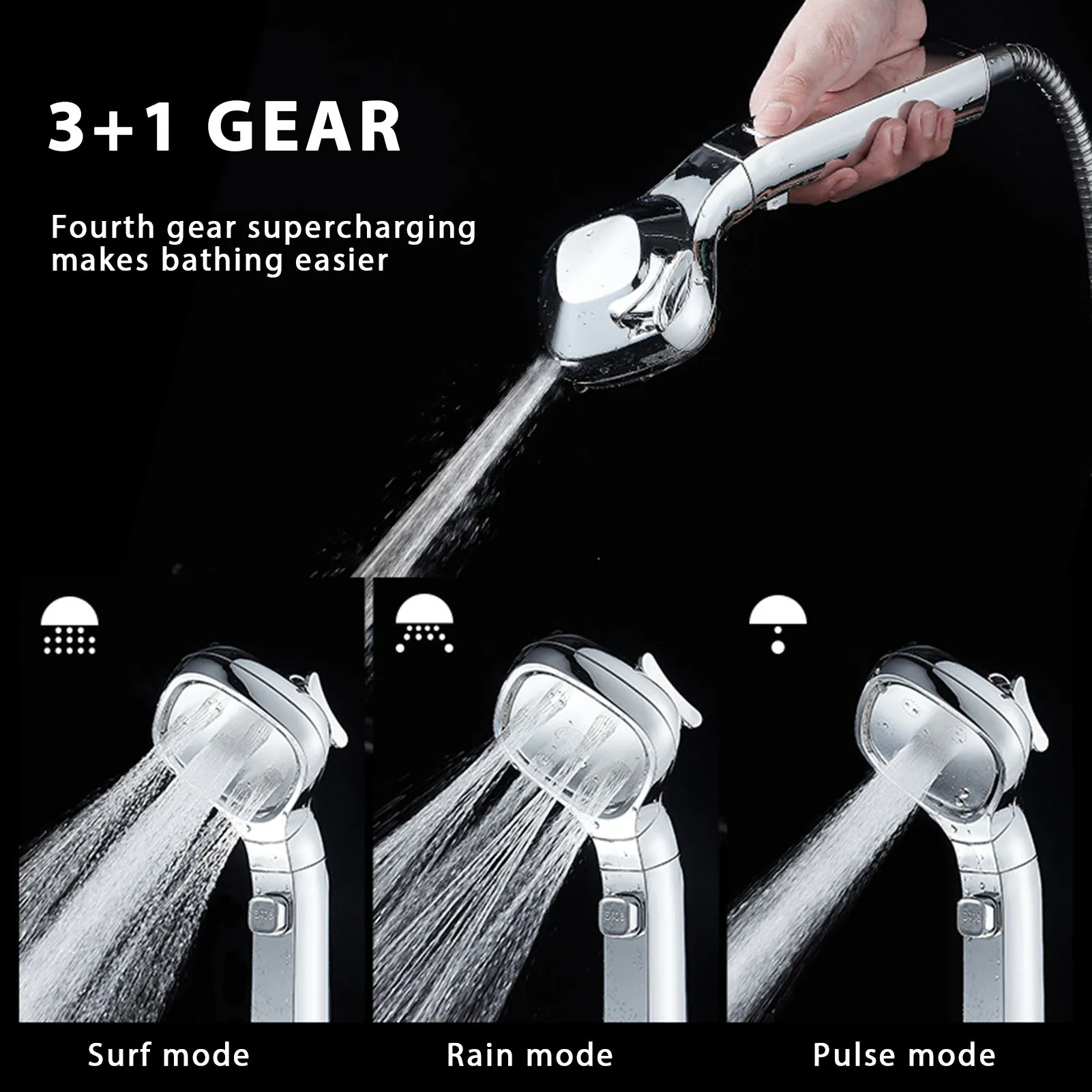Pressurised Shower Head 4 Modes Handheld High Pressure Water Saving Showerhead One-button Water Stop Hand Shower Lbshipping
Pressurised Shower Head 4 Modes Handheld High Pressure Water Saving Showerhead One-button Water Stop Hand Shower Lbshipping