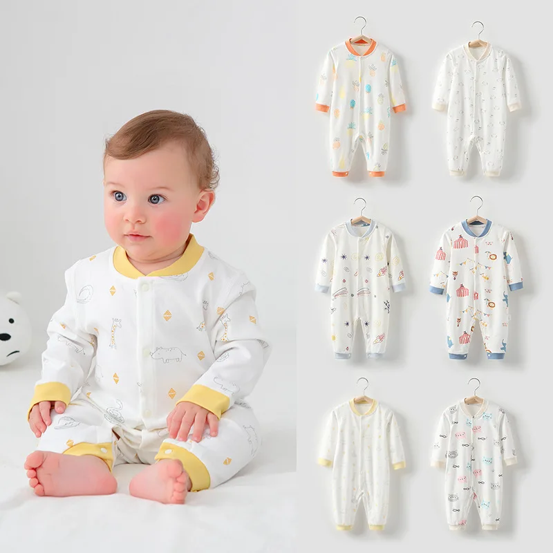Four Seasons Children's Clothing Cotton Cartoon Long Sleeves Baby Girls Jumpsuit Baby Boys Bottoming Clothes Infant Romper
Four Seasons Children's Clothing Cotton Cartoon Long Sleeves Baby Girls Jumpsuit Baby Boys Bottoming Clothes Infant Romper