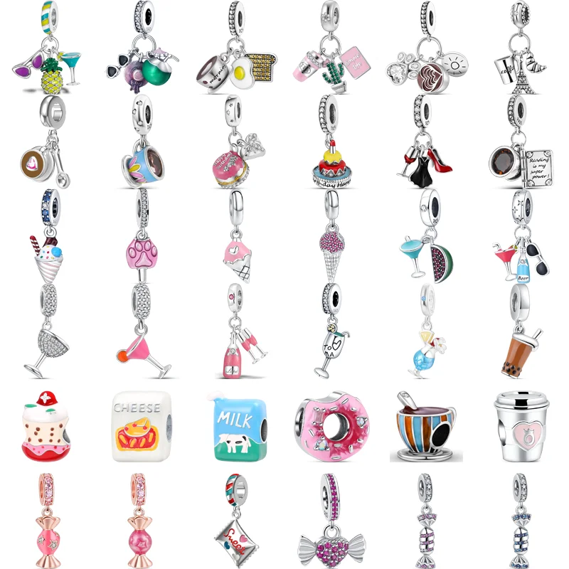 100% 925 Sterling Silver Sweet Candy Coffee Cup Ice Cream Donut Pendant Beads Fit Original Pandora Charms Bracelet Women Jewelry
100% 925 Sterling Silver Sweet Candy Coffee Cup Ice Cream Donut Pendant Beads Fit Original Pandora Charms Bracelet Women Jewelry
