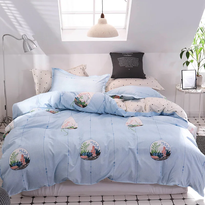 Simple Style Printed Bedspread Set Children Girl Duvet Cover Adult Children Bed Sheet and Pillowcase Quilt Bedding Set 4pc Set 
Simple Style Printed Bedspread Set Children Girl Duvet Cover Adult Children Bed Sheet and Pillowcase Quilt Bedding Set 4pc Set