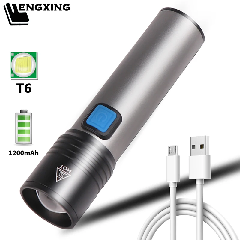 Zoomable XM-L T6 USB Rechargeable Built in Battery LED Flashlight Waterproof Torch 3 Modes Zoomable Camping Light Lantern
Zoomable XM-L T6 USB Rechargeable Built in Battery LED Flashlight Waterproof Torch 3 Modes Zoomable Camping Light Lantern