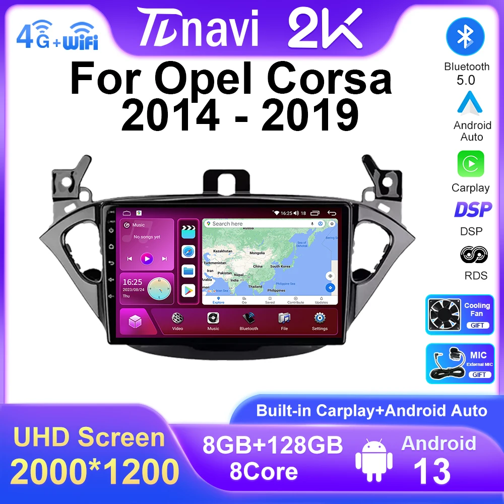 Автомагнитола для Opel Corsa E 2014-2019, мультимедийная стерео-система на Android 13, с GPS, Bluetooth, 4G, типоразмер 2 Din
Автомагнитола для Opel Corsa E 2014-2019, мультимедийная стерео-система на Android 13, с GPS, Bluetooth, 4G, типоразмер 2 Din