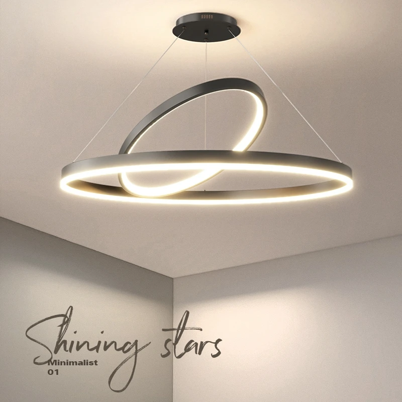 Art Led Chandelier Pendant Lamp Light Modern White Black Double Rings Lighting Living Dining Room Bedroom Hanging Luminaire
Art Led Chandelier Pendant Lamp Light Modern White Black Double Rings Lighting Living Dining Room Bedroom Hanging Luminaire
