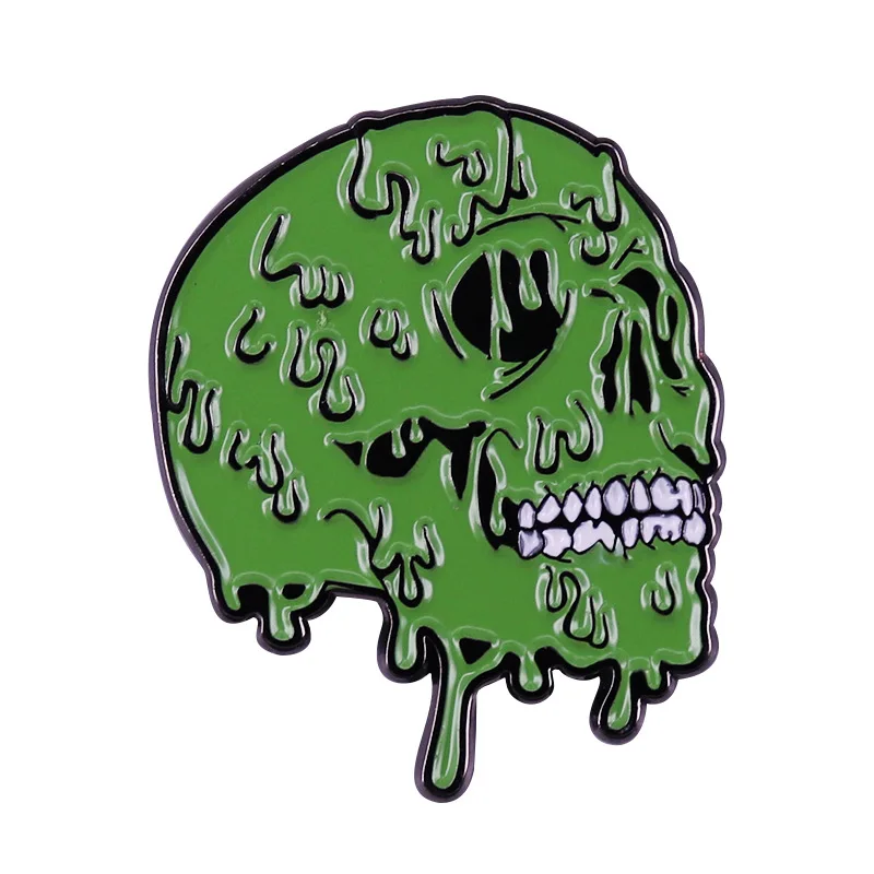 Spooky Green Melt Toxic Slime Skull Metal Enamel Lapel Clothes Coats Backpack Bag Badge Brooch Pin Accessories
Spooky Green Melt Toxic Slime Skull Metal Enamel Lapel Clothes Coats Backpack Bag Badge Brooch Pin Accessories