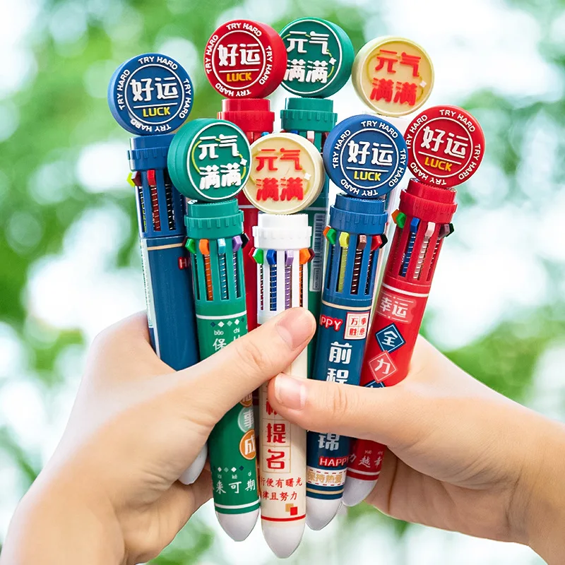 Creative 10 Color Ballpoint Pen Student Exam Inspirational Touch Pen Multi Color Ten Color Oil Pen Cute Pen
Creative 10 Color Ballpoint Pen Student Exam Inspirational Touch Pen Multi Color Ten Color Oil Pen Cute Pen
