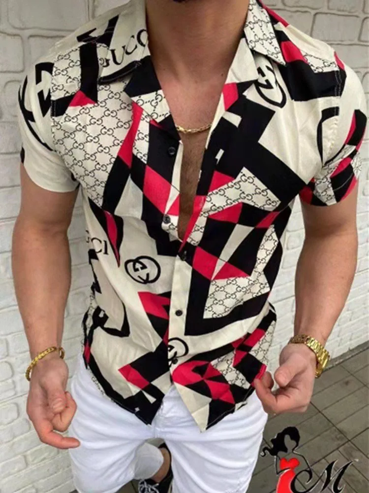 high-end Men's Clothing 2022 New Men's Casual Fashion Shirts Letter Print chemise Streetwear Cardigan Short Sleeve Dress Shirt
high-end Men's Clothing 2022 New Men's Casual Fashion Shirts Letter Print chemise Streetwear Cardigan Short Sleeve Dress Shirt