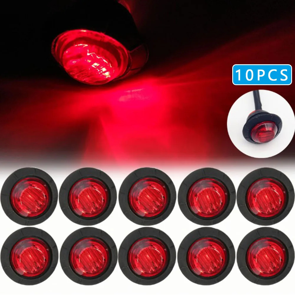 10pcs 12V LED Light Round Trailer Side Lamp Indicator Clearance Light Side Marker Waterproof High Brightness Lights Accessories
10pcs 12V LED Light Round Trailer Side Lamp Indicator Clearance Light Side Marker Waterproof High Brightness Lights Accessories