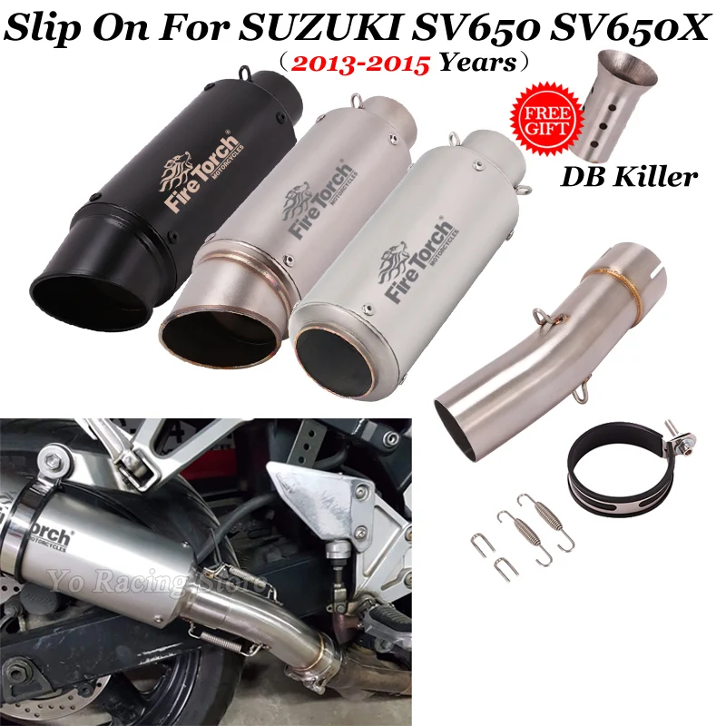 

Слипоны для SUZUKI SV650 SV 650 SV650X 2003-2015 модификация выхлопной трубы для мотоцикла Yoshimura среднее соединение трубы мотоциклетный глушитель дБ убийца
