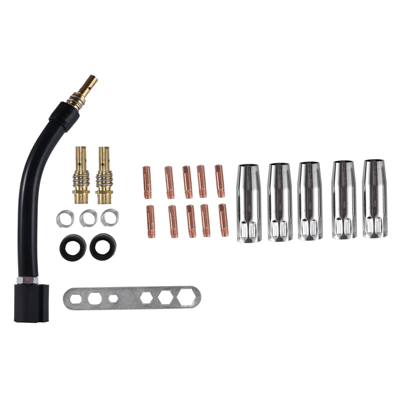27Pcs MB15 Nozzles Contact Tips MIG Welder Torch Kit Swan Neck For 15AK MIG Welding Torch
27Pcs MB15 Nozzles Contact Tips MIG Welder Torch Kit Swan Neck For 15AK MIG Welding Torch
