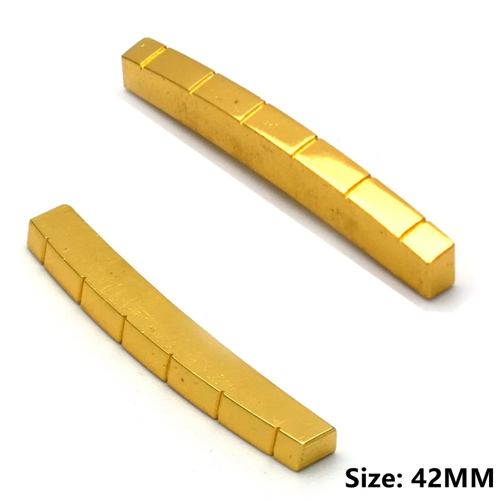 42mm Brass Curved Bottom 6 Strings Slotted Brass Nut For ST TL Telecaster Electric Guitar Replacement Accessories Parts Gold
42mm Brass Curved Bottom 6 Strings Slotted Brass Nut For ST TL Telecaster Electric Guitar Replacement Accessories Parts Gold