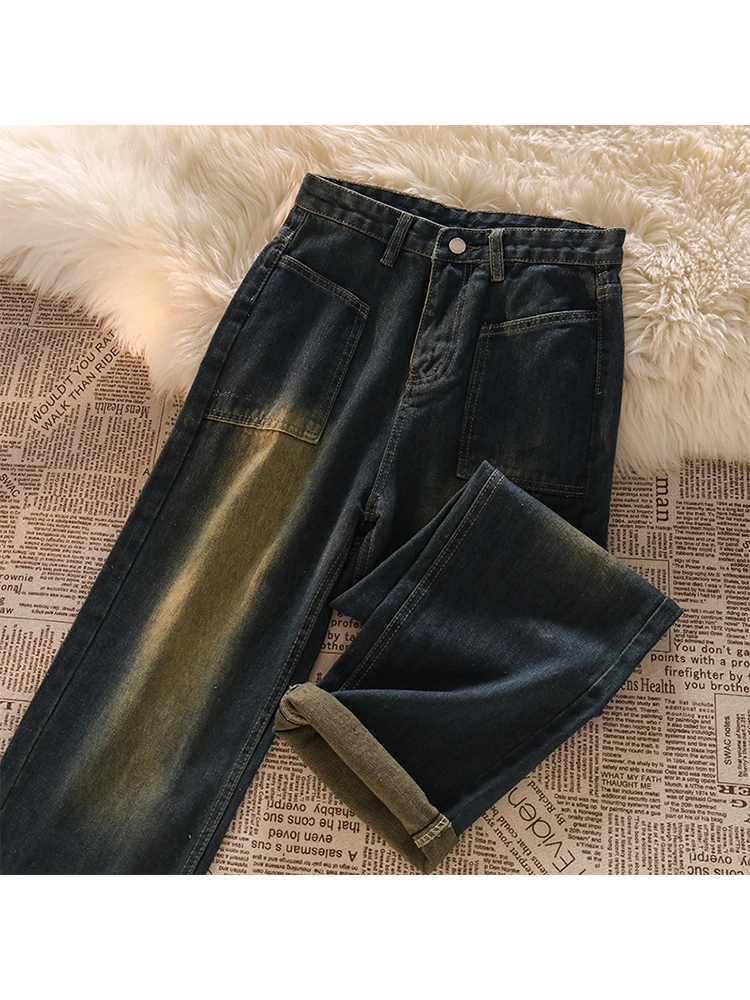 2022 Autumn Winter Women Retro Wash Blue Color Jean Trousers High Waist Loose Wide Leg Female Denim Pants Harajuku Streetwear
2022 Autumn Winter Women Retro Wash Blue Color Jean Trousers High Waist Loose Wide Leg Female Denim Pants Harajuku Streetwear