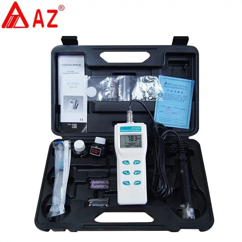 Hengxin dissolved oxygen meter AZ8403 portable aquaculture fish pond aquaculture water oxygen content detection
Hengxin dissolved oxygen meter AZ8403 portable aquaculture fish pond aquaculture water oxygen content detection