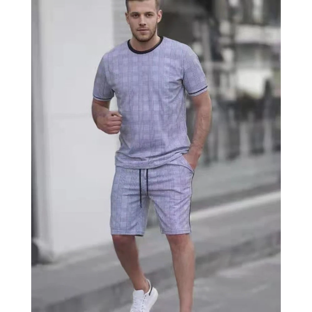 2022 European And American Summer New Trend 3D Printing Plaid Men's Trend Sports Casual Shorts Short-Sleeved Suit
2022 European And American Summer New Trend 3D Printing Plaid Men's Trend Sports Casual Shorts Short-Sleeved Suit