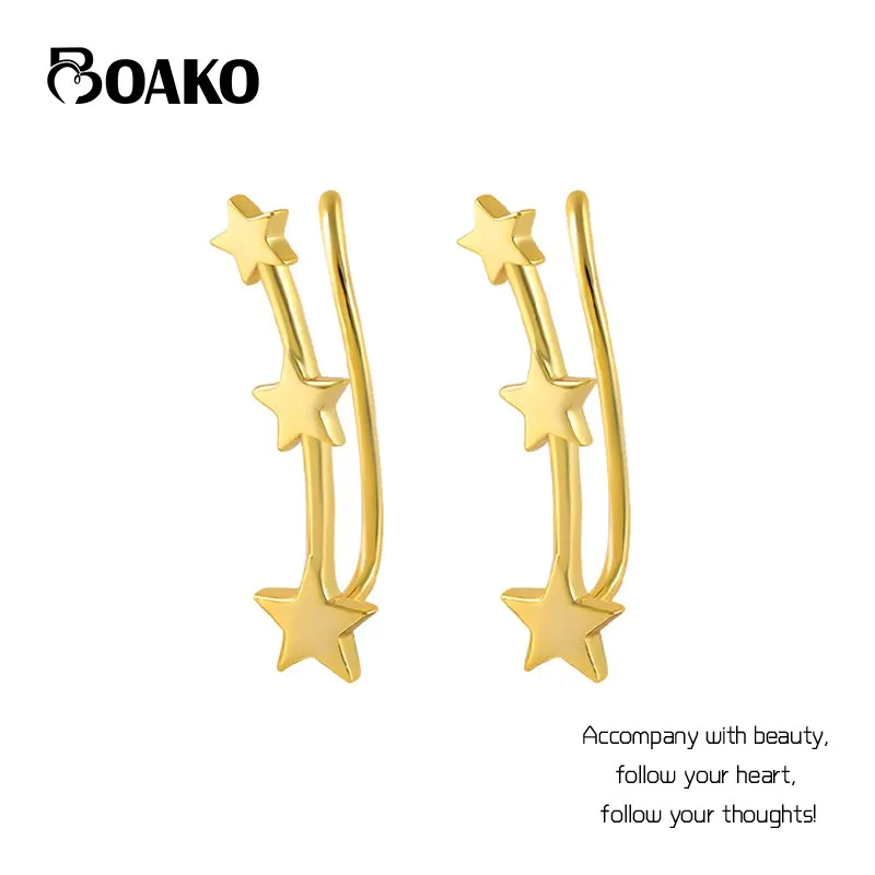 Женские серьги с золотым покрытием BOAKO S925 
Женские серьги с золотым покрытием BOAKO S925