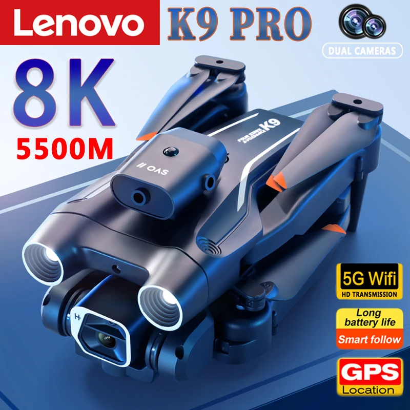 Дрон Lenovo K9 Pro с двойной камерой, 4K/8K, HD, HDR
Дрон Lenovo K9 Pro с двойной камерой, 4K/8K, HD, HDR