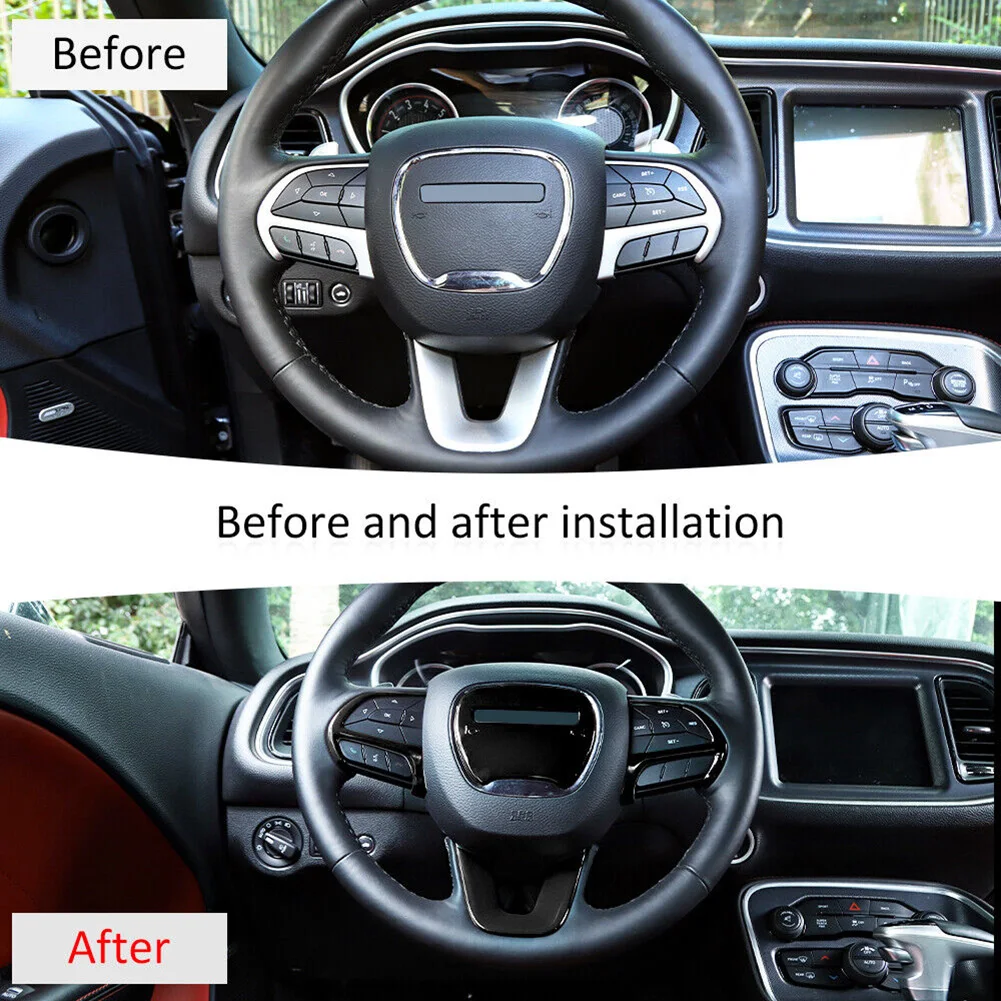 Protect Your Car's Interior and Add Style with Black Steering Wheel Panel Cover Trim for Dodge Charger and Challenger
Protect Your Car's Interior and Add Style with Black Steering Wheel Panel Cover Trim for Dodge Charger and Challenger