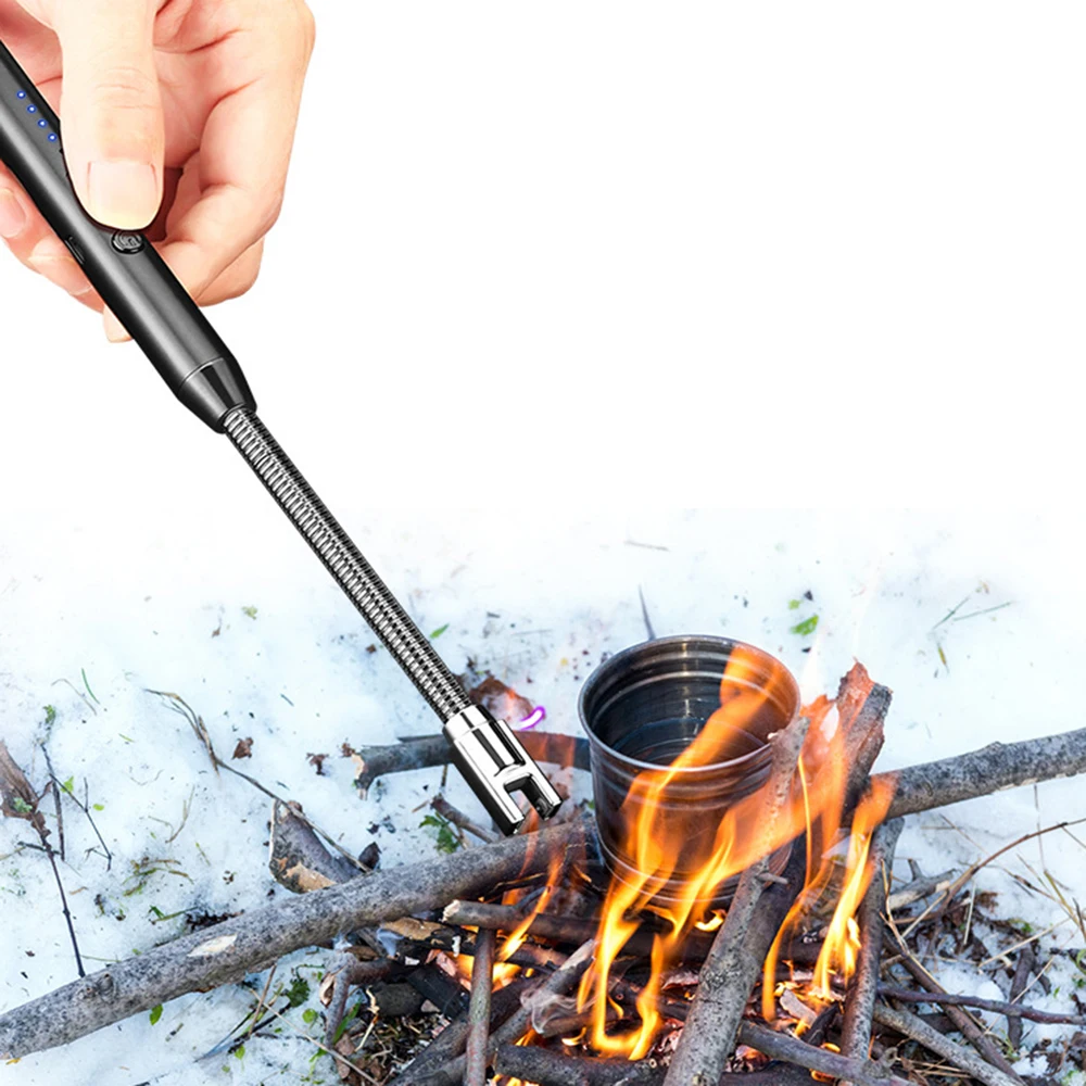 Upgraded USB Rechargeable Long BBQ Kitchen Gas Stove Lighter Windproof LED Plasma Arc Flameless Lighters with LED Display
Upgraded USB Rechargeable Long BBQ Kitchen Gas Stove Lighter Windproof LED Plasma Arc Flameless Lighters with LED Display