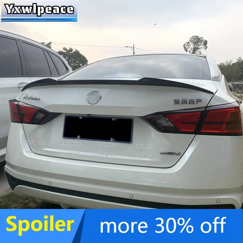 

For Nissan Altima Teana Spoiler 2019 2020 2021 ABS Plastic Unpainted Primer Rear Trunk Lip Wing Car Rear Wing Decoration