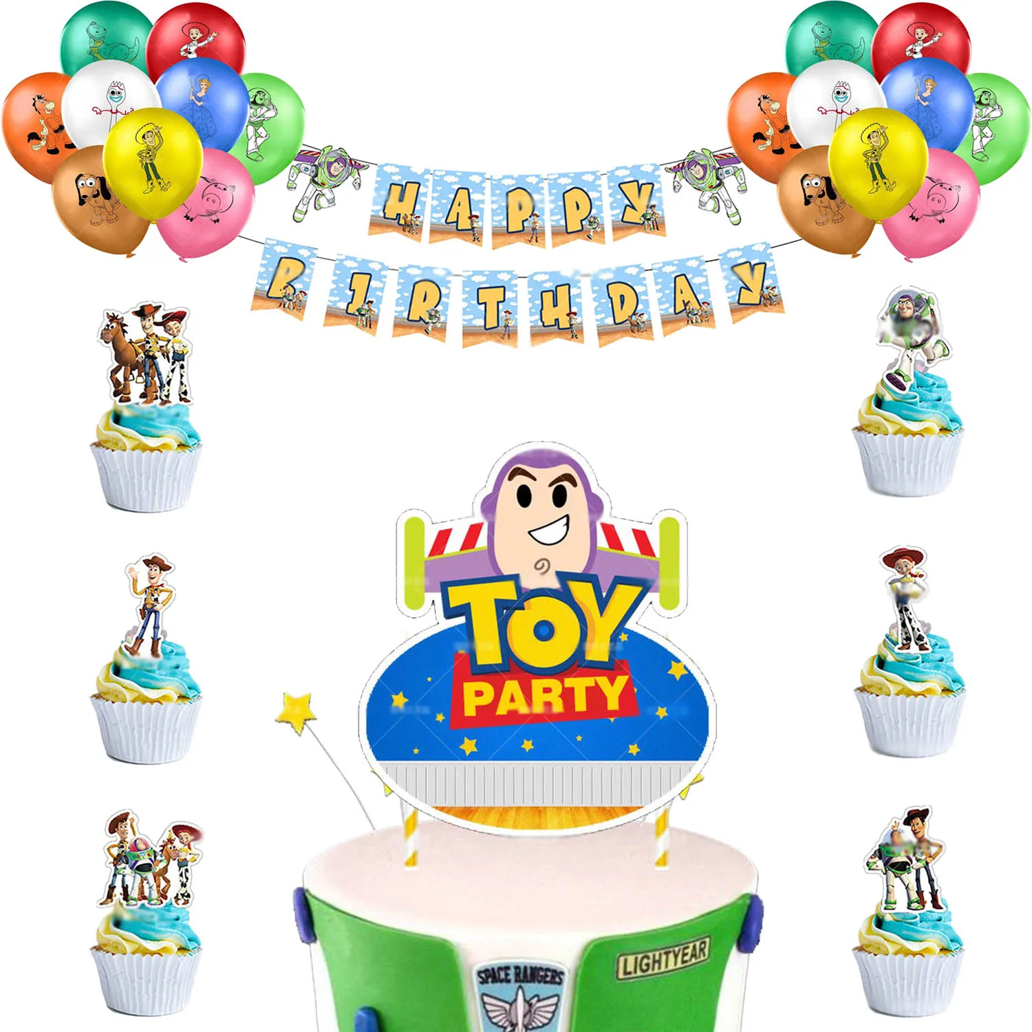 Cartoon Various Toy Story Themed Birthday Party Decorations Cake Decorating Banners Latex Balloon Sets Baby Shower Kid Boy Gift
Cartoon Various Toy Story Themed Birthday Party Decorations Cake Decorating Banners Latex Balloon Sets Baby Shower Kid Boy Gift