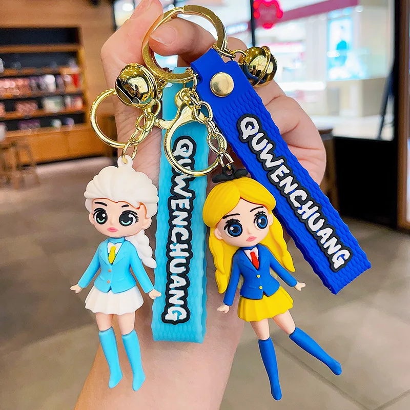 Disney Princess Keychain Cartoon Elsa Ariel Uniform Doll Keyring Fashion Couple Bag Ornament Key Chain Car Pendant Gift
Disney Princess Keychain Cartoon Elsa Ariel Uniform Doll Keyring Fashion Couple Bag Ornament Key Chain Car Pendant Gift
